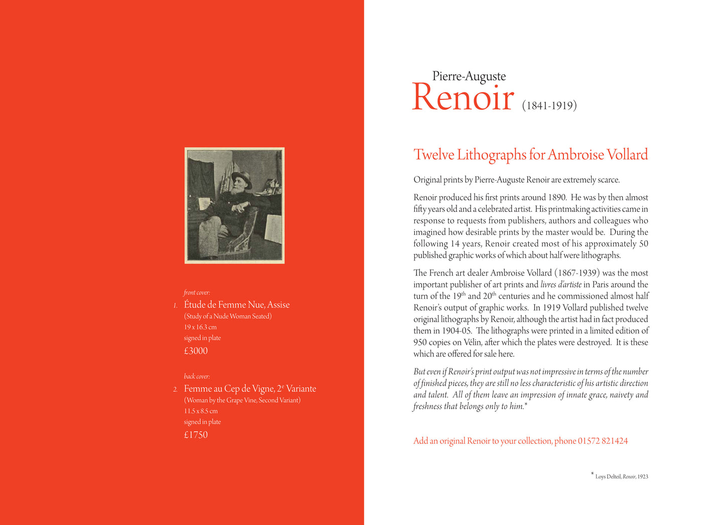 Renoir - Twelve Lithographs for Ambroise Vollard