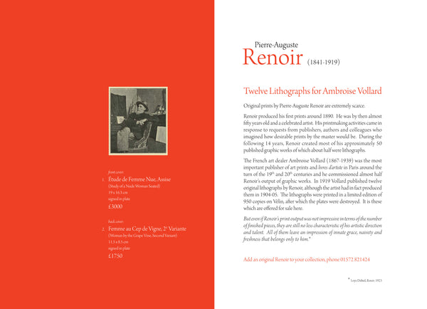 Renoir - Twelve Lithographs for Ambroise Vollard