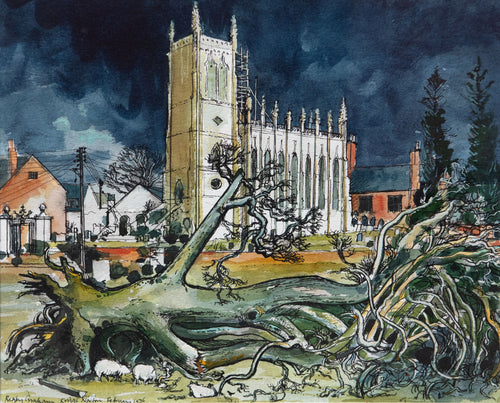 King's Norton Church and Fallen Tree, Leicester