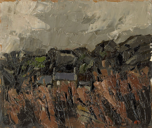 Farm under Stormy Sky