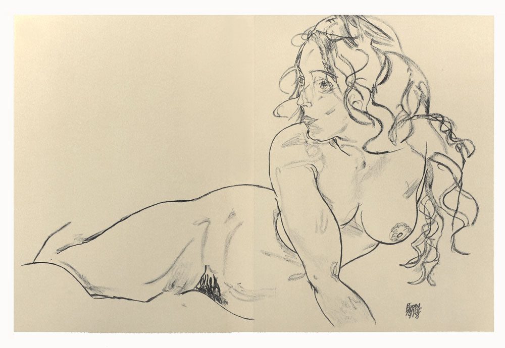 Reclining Nude with Raised Torso (1918)