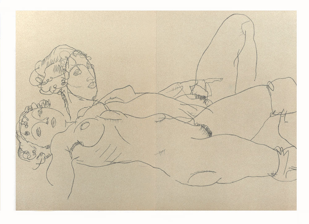 Two Reclining Nude Girls (1914)