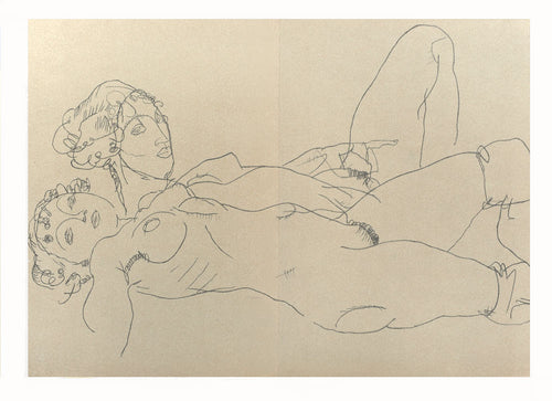 Two Reclining Nude Girls (1914)