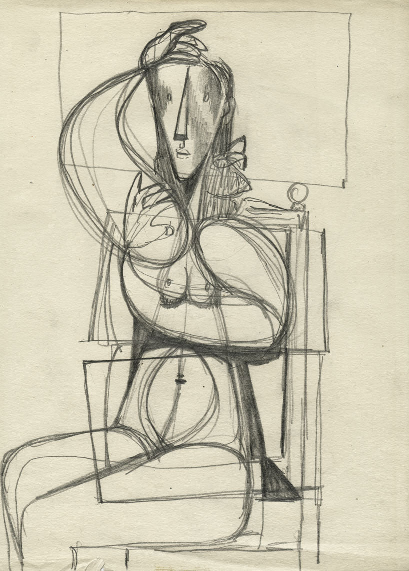 Seated Nude with Raised Arm