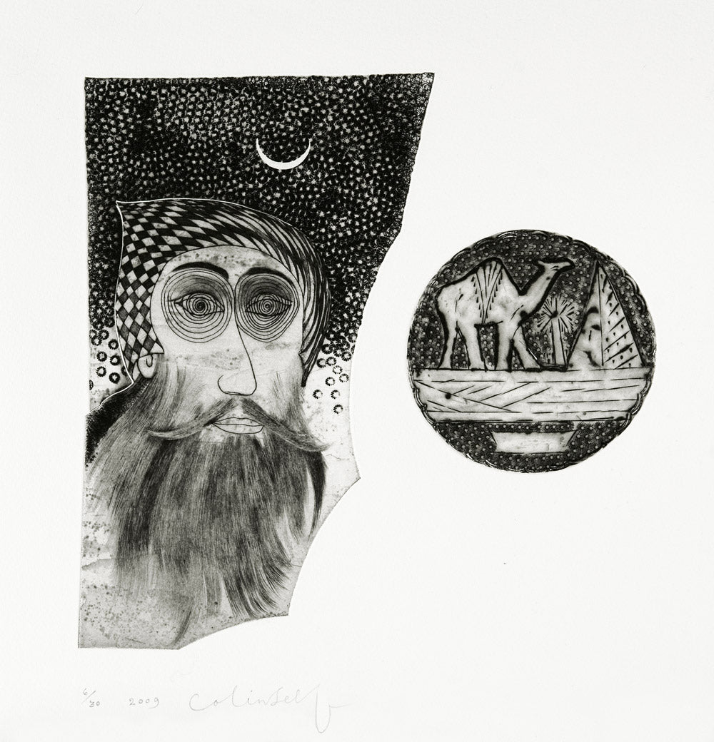 Coptic Monk (with Pyramid and Camel)
