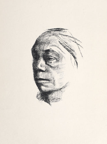 Kleines Selbstbildnis nach links