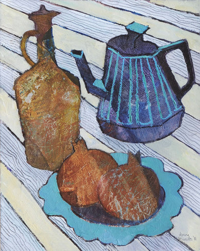 Striped Cloth Still Life