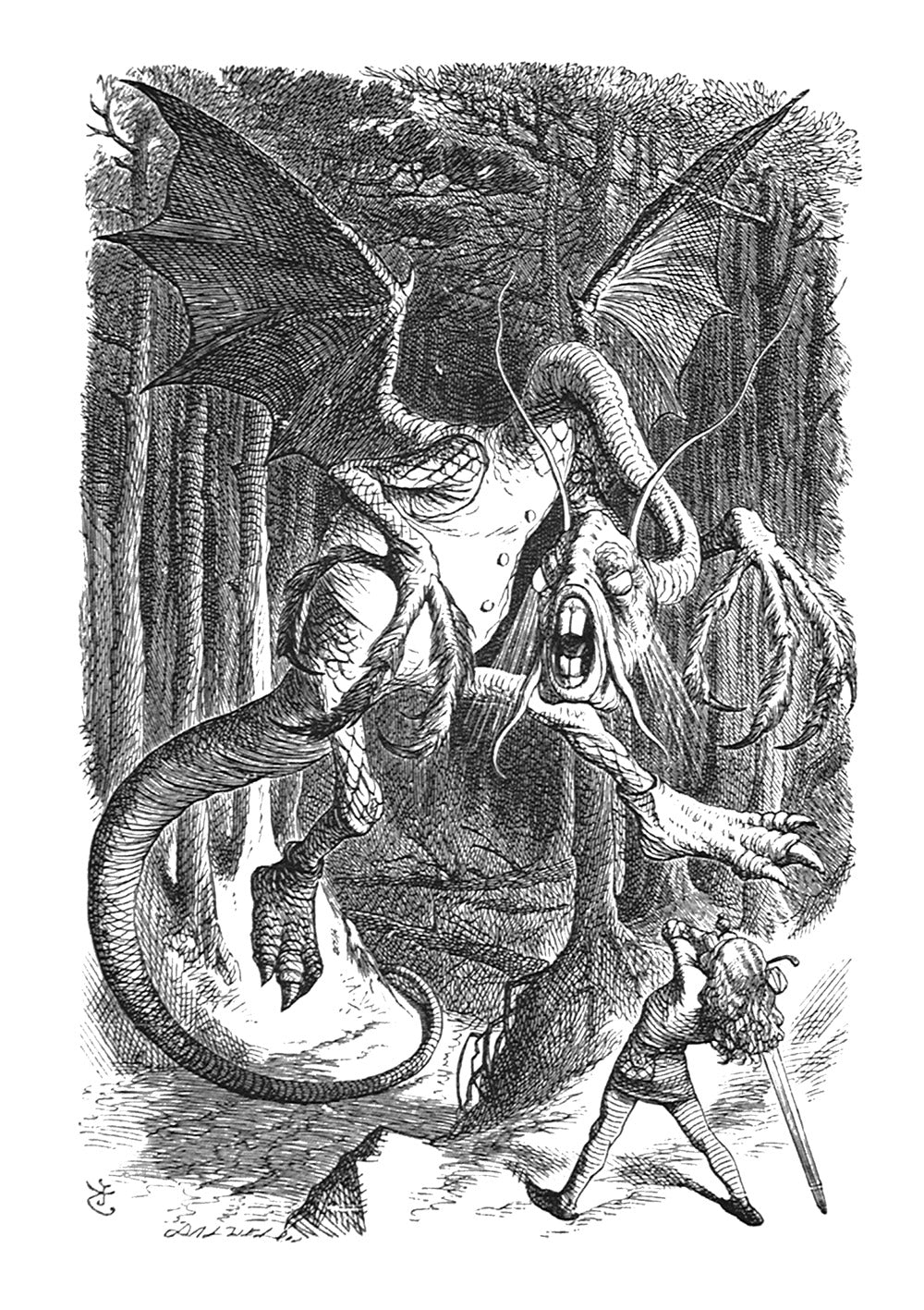 The Jabberwock, with eyes a flame, Came whiffling through the tulgey wood...