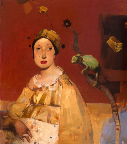 Woman with Chameleon