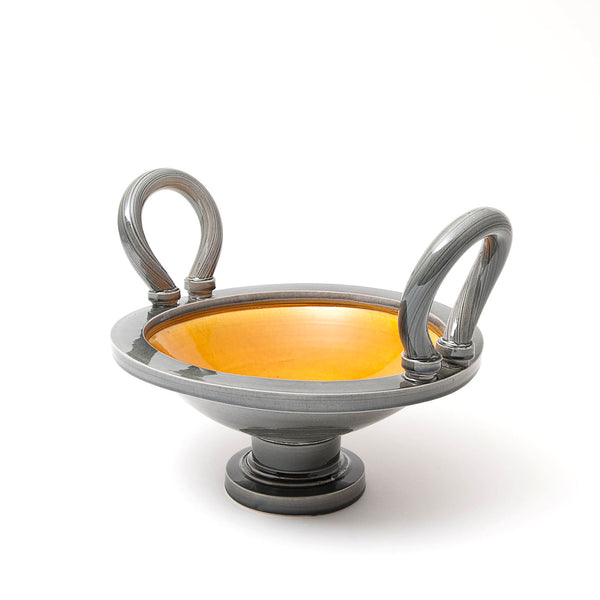 Larger Pedestal Bowl with Extruded Handles