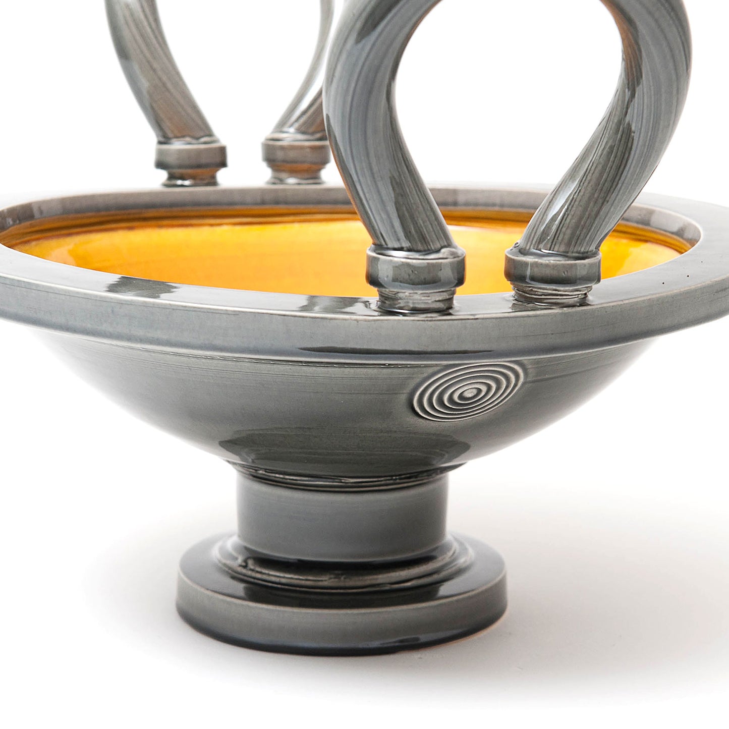 Larger Pedestal Bowl with Extruded Handles