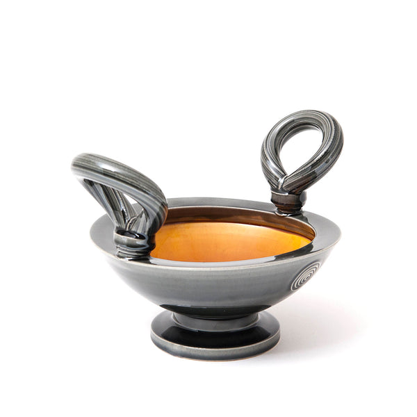 Medium Pedestal Bowl with Extruded Handles